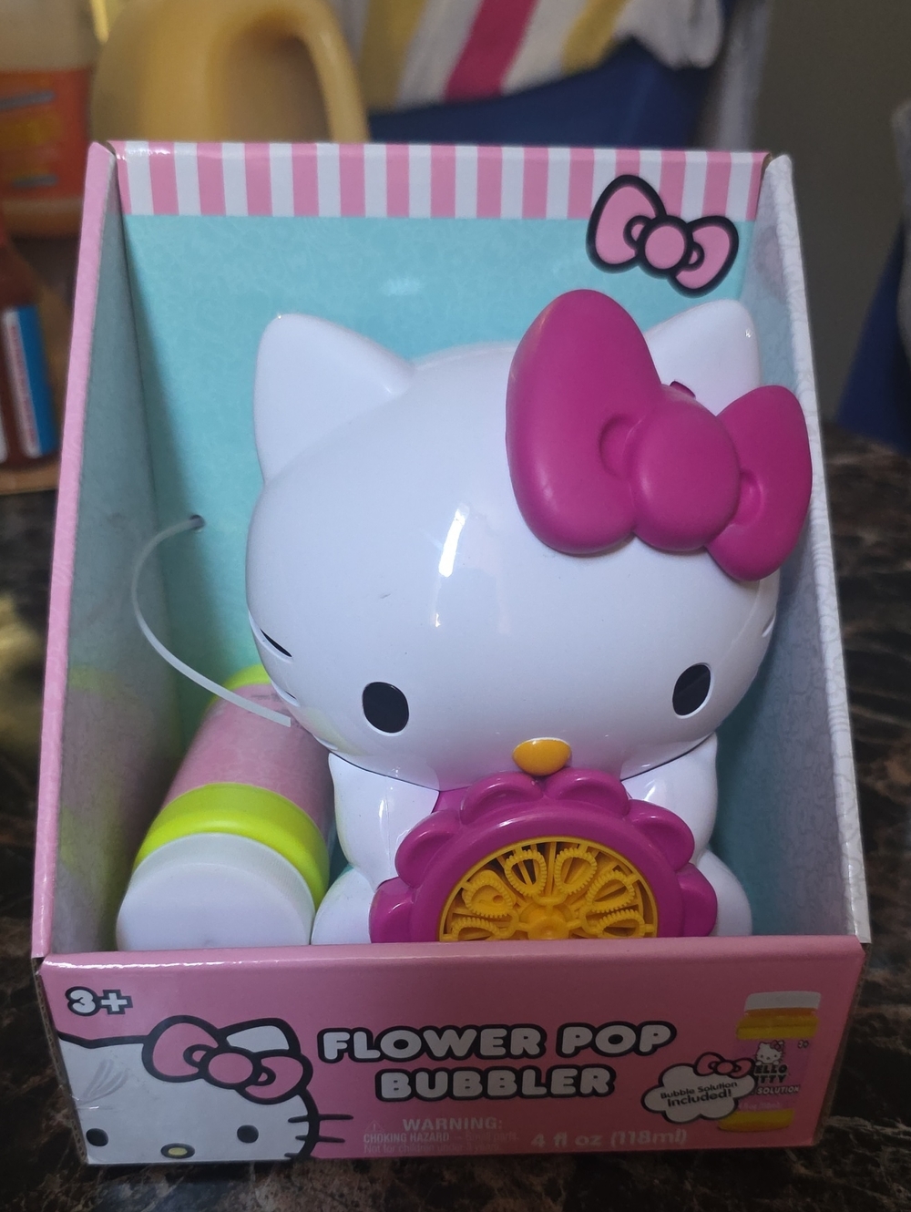 Hello Kitty Pink and White Flower Bubble Pop Toy